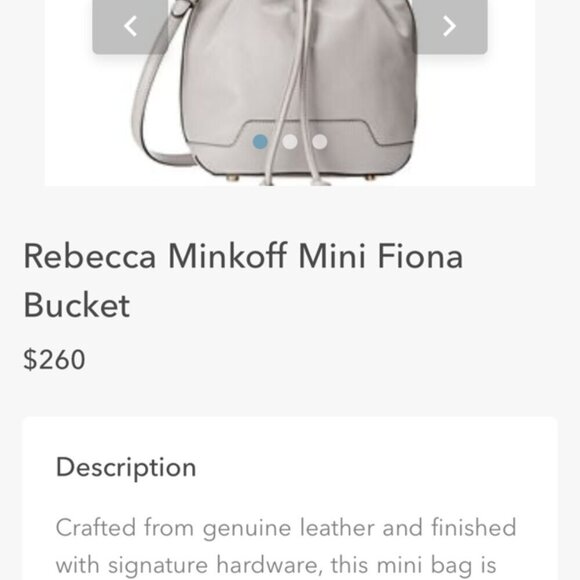 Like-new Rebecca Minkoff Mini Fiona Leather Bucket Bag 🤩 $4.99 shipping! - Picture 3 of 11
